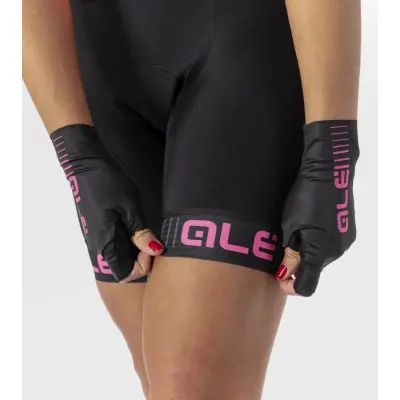 Letné dámske cyklistické nohavice Alé Cycling Solid Traguardo čierne/ružové
