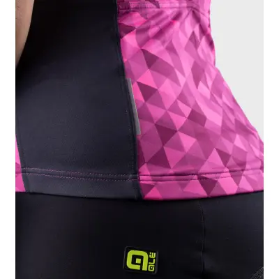 Letný cyklistický dámsky dres bez rukávov Alé Cycling Solid Triangles Lady ružový