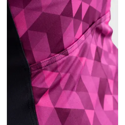 Letný cyklistický dámsky dres bez rukávov Alé Cycling Solid Triangles Lady ružový