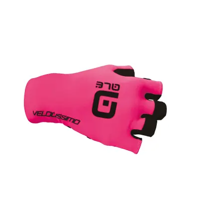 Letné cyklistické rukavice ALÉ VELOCISSIMO CRONO GLOVE ružové