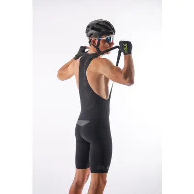 Letné cyklistické nohavice pánske ALÉ R-EV1 ALÉ PRO RACE čierne-1