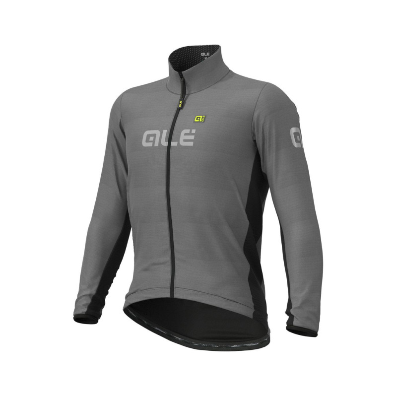 Pánská cyklistická černá reflexní bunda Guscio Alé Transitional Grey/Black
