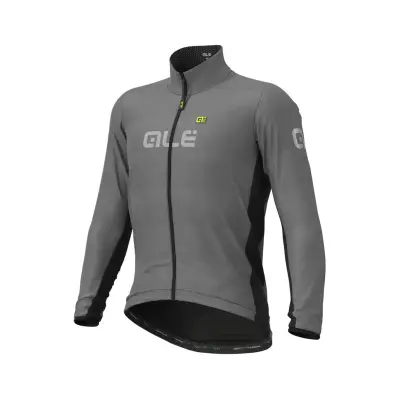 Zimná cyklobunda pánska ALÉ GUSCIO BLACK REFLECTIVE JACKET čierna