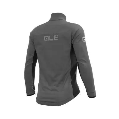 Zimná cyklobunda pánska ALÉ GUSCIO BLACK REFLECTIVE JACKET