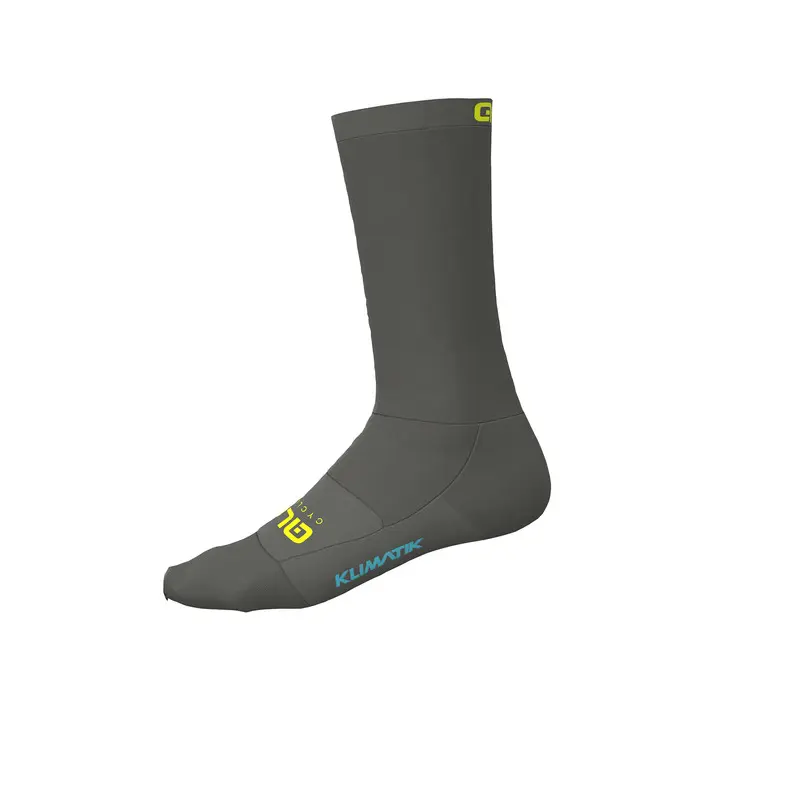 Zimní cyklistické ponožky Alé Cycling Team Klimatik Socks H22 šedé/žluté