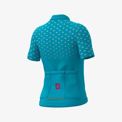 Letný cyklo dres detský ALÉ BIMBO / KID STARS tyrkysový