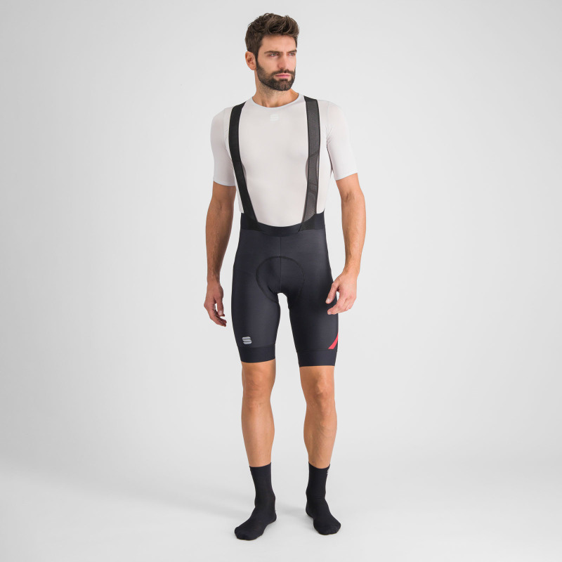 Zateplené cyklistické kraťasy se šlemi pánské Sportful Fiandre NoRain Pro černé
