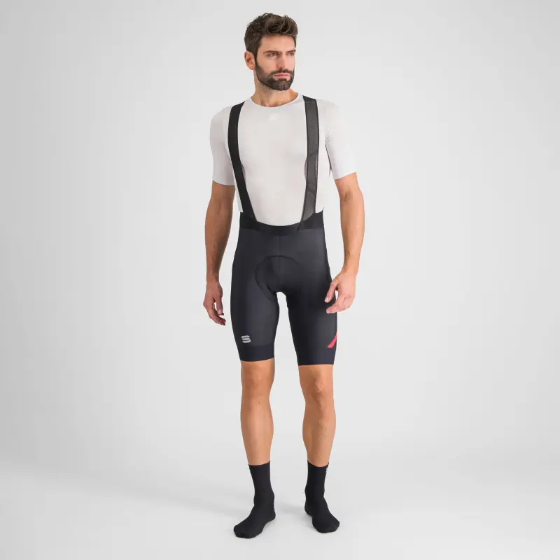 Zateplené cyklistické kraťasy se šlemi pánské Sportful Fiandre NoRain Pro černé