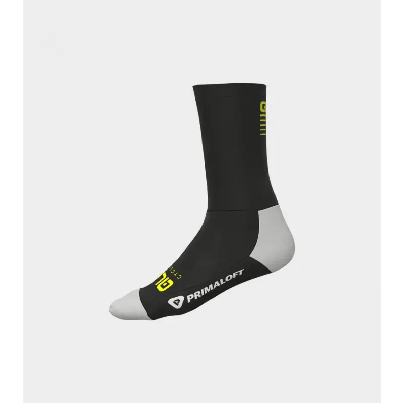 Zimné cyklistické ponožky Alé Cycling THERMO PRIMALOFT SOCKS čierne/sivé