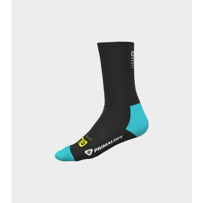 Zimní cyklistické ponožky Alé Cycling THERMO PRIMALOFT SOCKS černé/modré