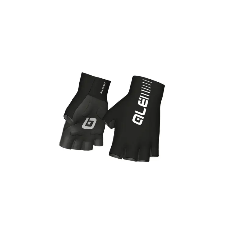 Letné cyklistické rukavice Alé Cycling Sunselect Crono Glove čierne/biele