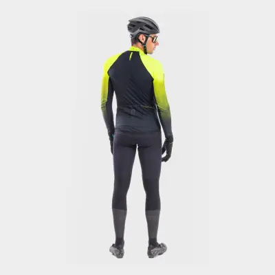 Zateplený cyklistický dres pánsky Alé R-EV1 Clima Protection 2.0 Velocity Wind G+ žltý