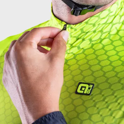 Zateplený cyklistický dres pánsky Alé R-EV1 Clima Protection 2.0 Velocity Wind G+ žltý