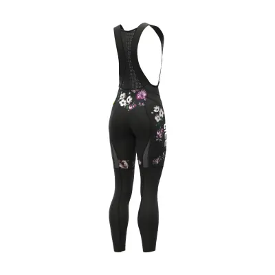 Zimné cyklistické nohavice dámske Alé GRAPHICS PRR Fiori Women čierne