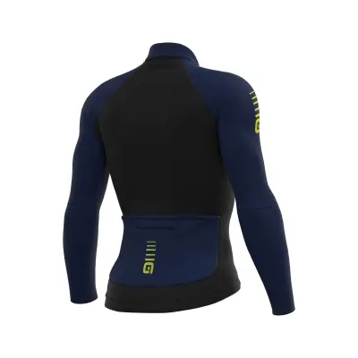 Zateplený cyklistický dres pánsky ALÉ R-EV1 CLIMA PROTECTION 2.0 WARM RACE JACKET modrý