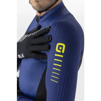 Zateplený cyklistický dres pánsky ALÉ R-EV1 CLIMA PROTECTION 2.0 WARM RACE JACKET modrý