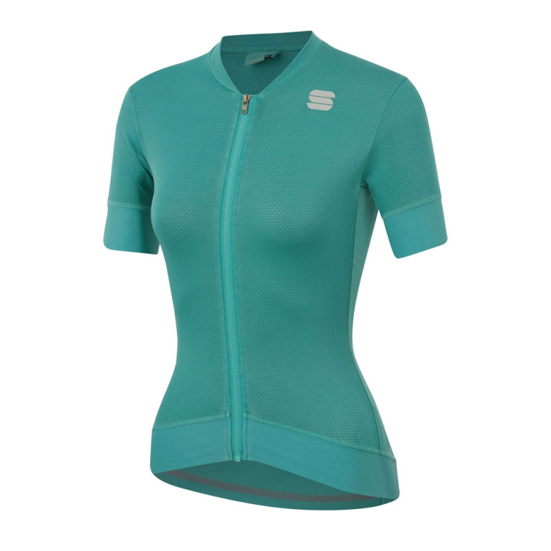 Letný cyklistický dámsky dres Sportful Monocrom tyrkysový