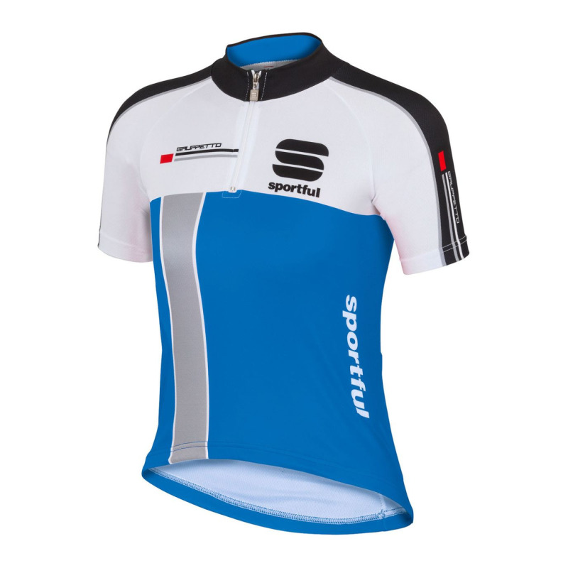 Letní cyklistický dres dětský Sportful Kid Gruppetto modrý