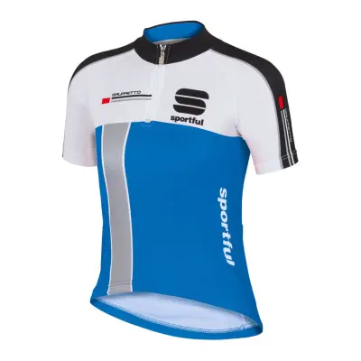 Letný cyklo dres detský Sportful Kid Gruppetto modrý