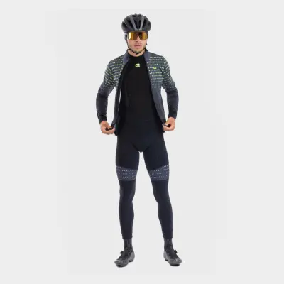 Zimná cyklistická bunda pánska Alé PRS Bullet DWR Stretch čierna
