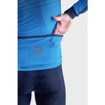 Zimná cyklistická bunda pánska ALÉ PRS BULLET DWR STRETCH JACKET modrá