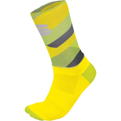 Sportful Bodyfit Team 15 Ponožky žlté fluo/svetložlté/tmavosivé_orig