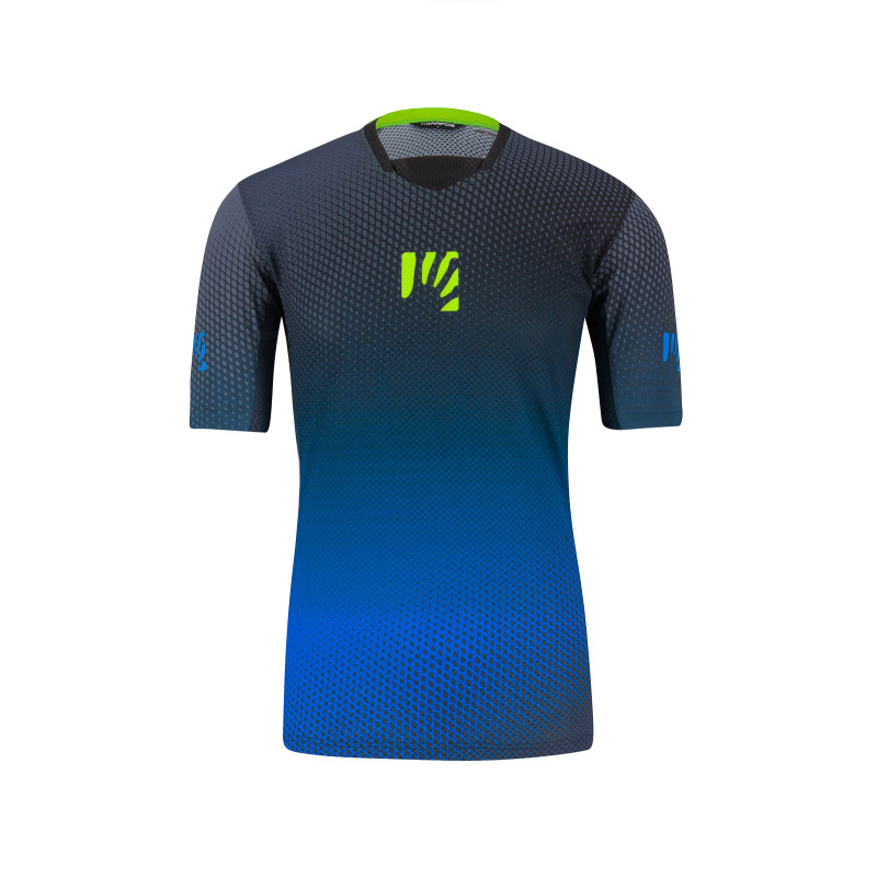 Karpos VAL DI DENTRO dres Black/Indigo Bunting/Green Fluo