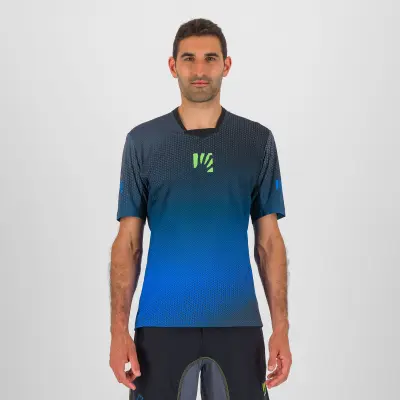 Karpos VAL DI DENTRO dres Black/Indigo Bunting/Green Fluo