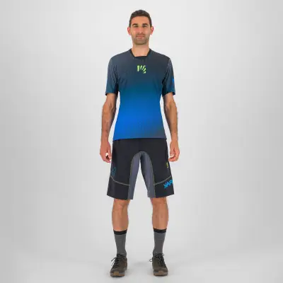 Karpos VAL DI DENTRO dres Black/Indigo Bunting/Green Fluo