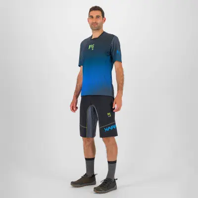 Karpos VAL DI DENTRO dres Black/Indigo Bunting/Green Fluo