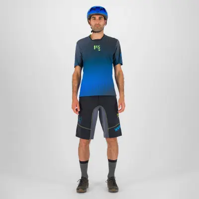 Karpos VAL DI DENTRO dres Black/Indigo Bunting/Green Fluo