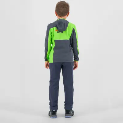 Karpos NUVOLAU KID mikina so zipsom Jasmine Green/Ombre Blue
