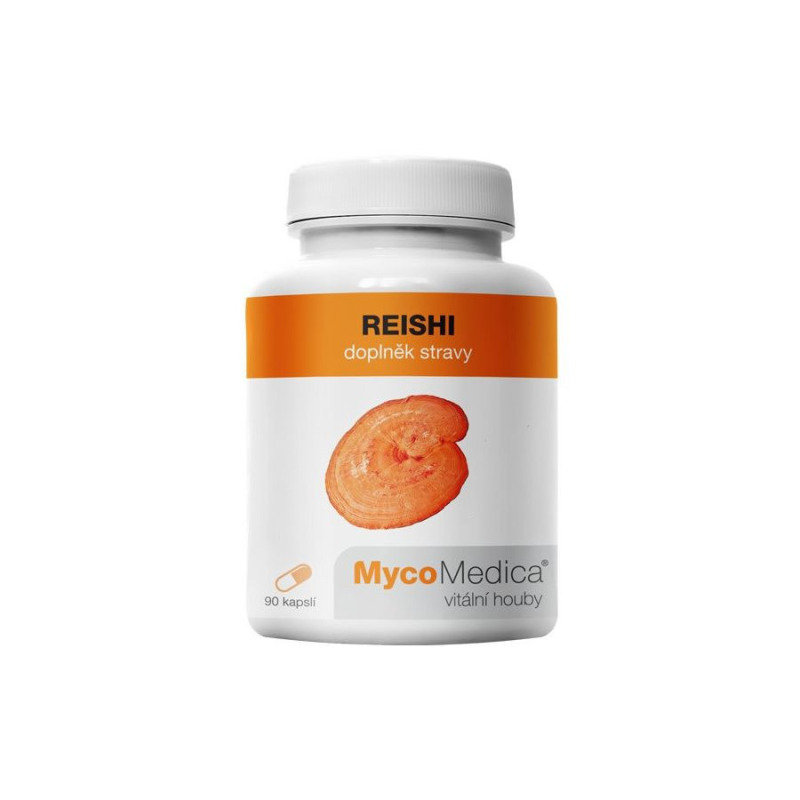 Vitální houby Reishi MycoMedica v optimální koncentraci 30% 90 kapslí