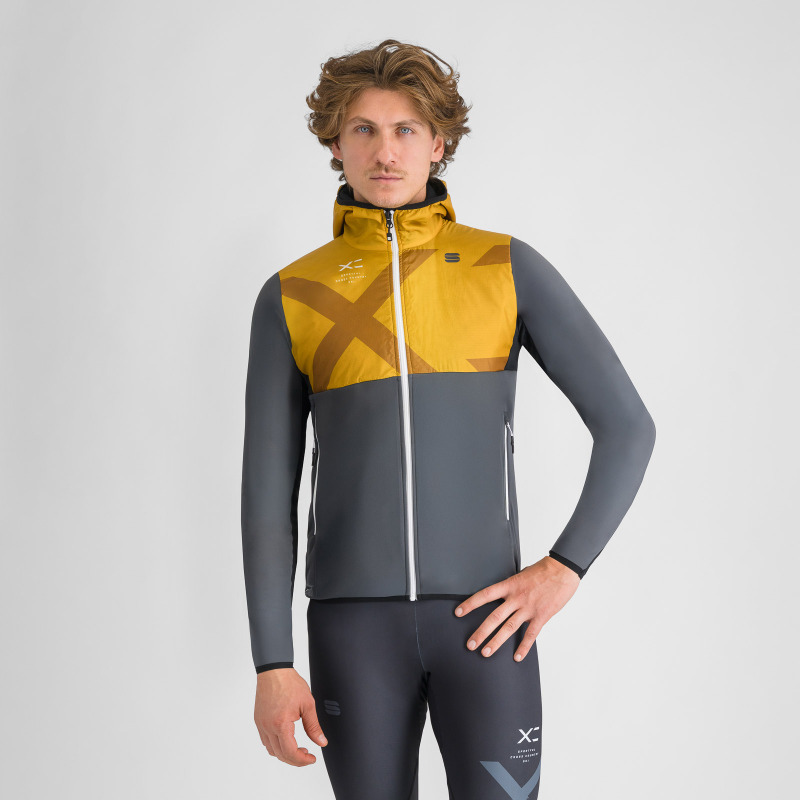 Sportful RYTHMO bunda black oyster/wood yellow
