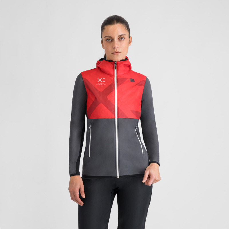 Sportful Rythmo dámska bunda black oyster/hibiscus