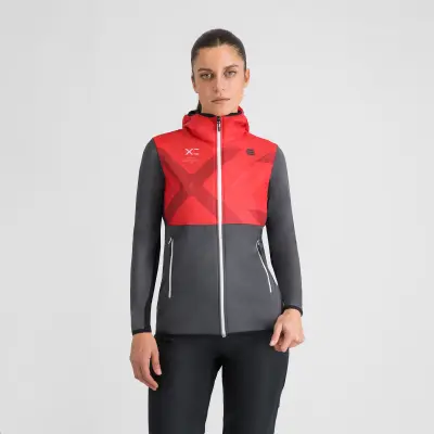 Sportful Rythmo dámska bunda black oyster/hibiscus