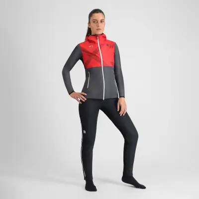 Sportful Rythmo dámska bunda black oyster/hibiscus
