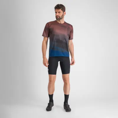 Sportful FLOW GIARA tričko berry blue/cayenna red