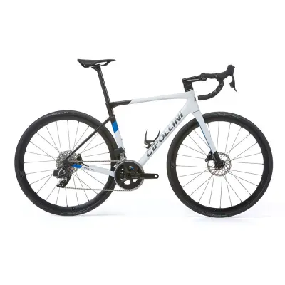 Cestný karbónový bicykel Cipollini Dolomia SRAM Red Etap ATX biely/modrý