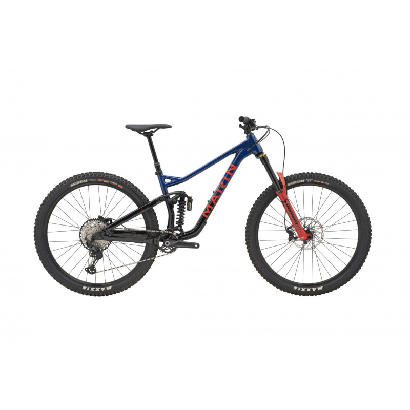 Celoodpružený horský bicykel MARIN Alpine Trail XR, modrá/čierna/červená