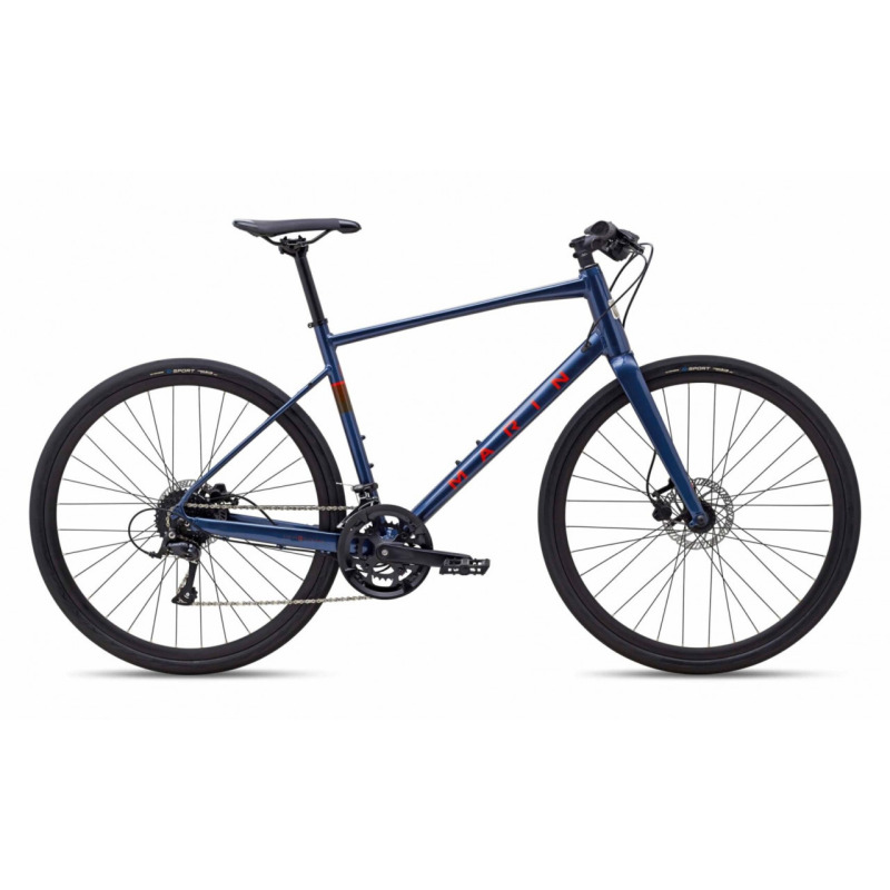 Mestský bicykel MARIN Fairfax 3, modrá/oranžová