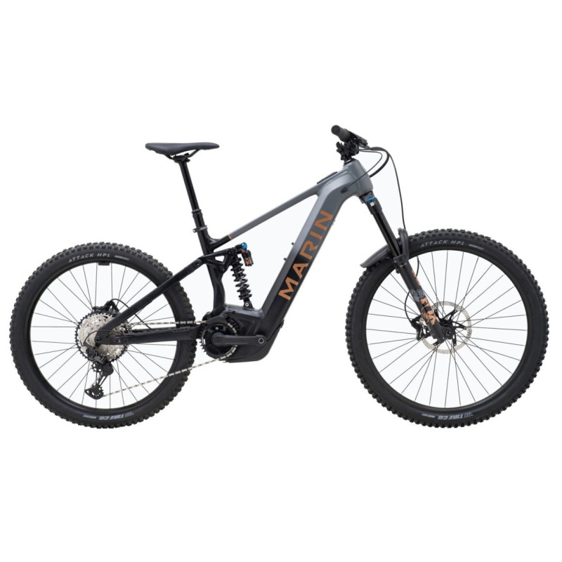 Elektrický horský bicykel MARIN Alpine Trail E2 BOSCH CX šedá/čierna