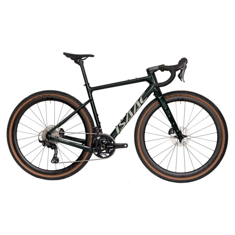 Gravel bicykel Isaac Torus Xplore Moss Green GRX825 Di2 2x12 veľkosť XL