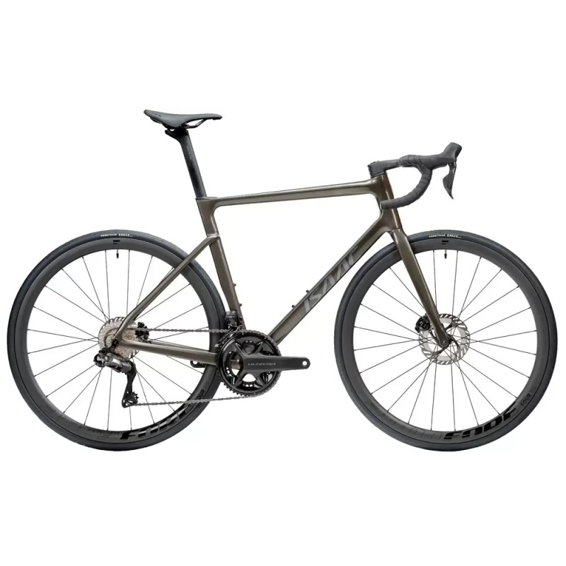 Cestný bicykel Isaac Boson Sonic Silver Shimano Ultegra Di2 karbónový sivý/strieborný