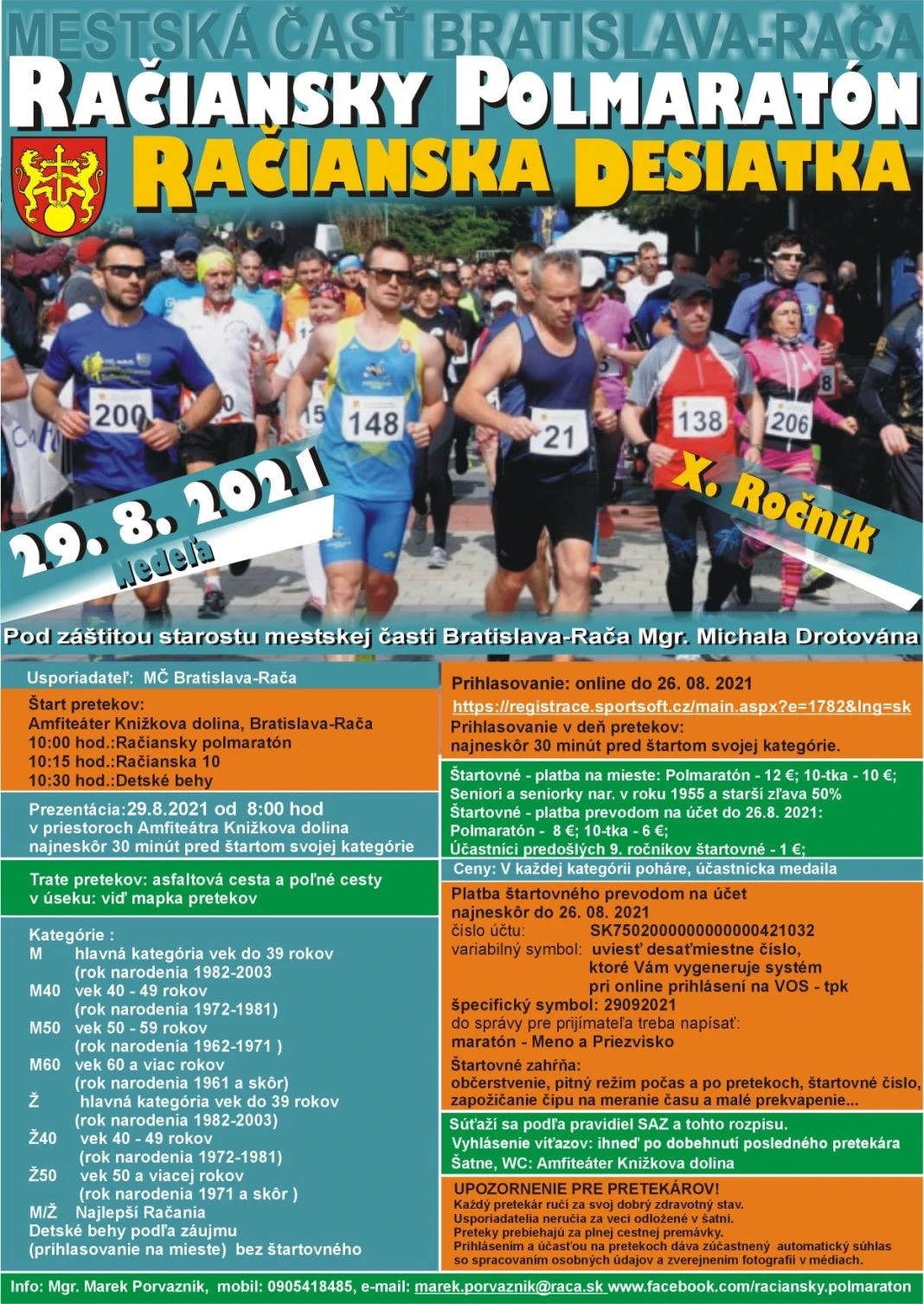 Račiansky polmaratón, Račianska desiatka 10. ročník 2021