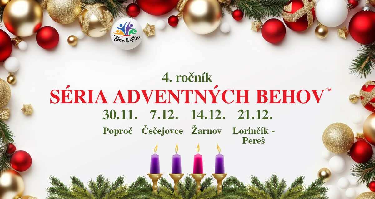 Séria Adventných behov – 4. kolo v Lorinčíku – Pereš, lesopark 2024