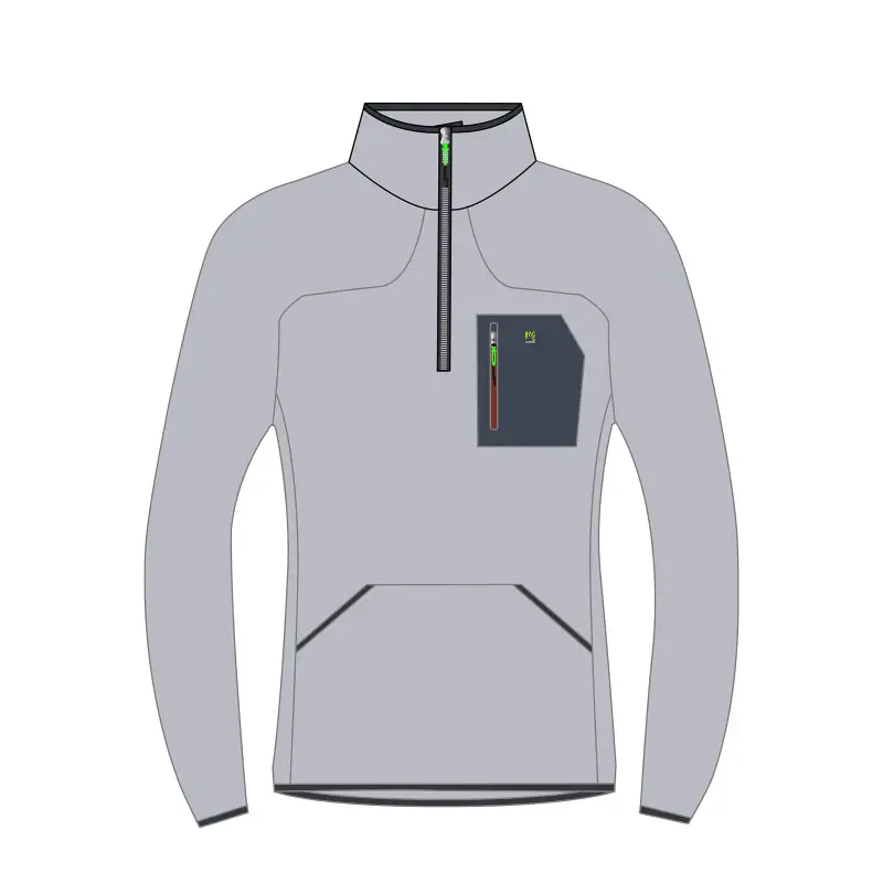 Karpos Rocchetta Half Zip Flíska Micro Chip/Woodl.Gray