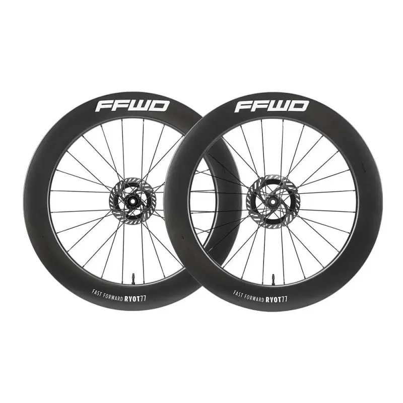 Karbonová kola RYOT77 V2 (77 mm), FFWD N/GAGE 2:1, White, plášť