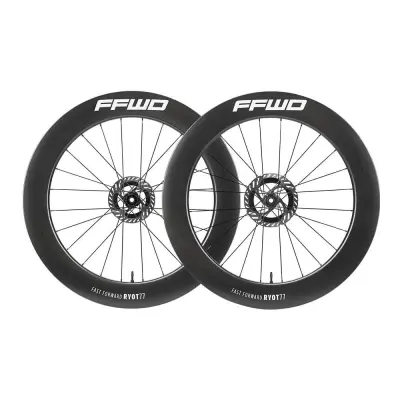 Karbonová kola RYOT77 V2 (77 mm), FFWD N/GAGE 2:1, White, plášť