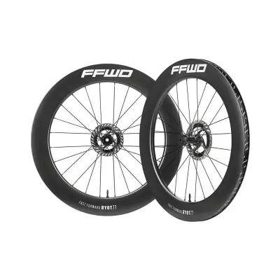 Karbonová kola RYOT77 V2 (77 mm), FFWD N/GAGE 2:1, White, plášť